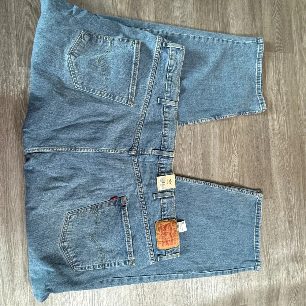 Levis 550 Relaxed Fit Big and Tall Stretch Jeans Blue 52x29 Medium Wash NEW